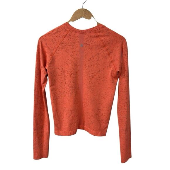 Lululemon Swiftly Tech Long Sleeve Shirt 2.0 Size 8 Race Distorted Noise Orange - Picture 2 of 7